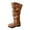 Khaki, variant on Slouchy Suede Knee High Boots for Women Double Ring Buckles Straps Block Heel Boot Ladies Fall Party Riding Boot Size 6-9.5