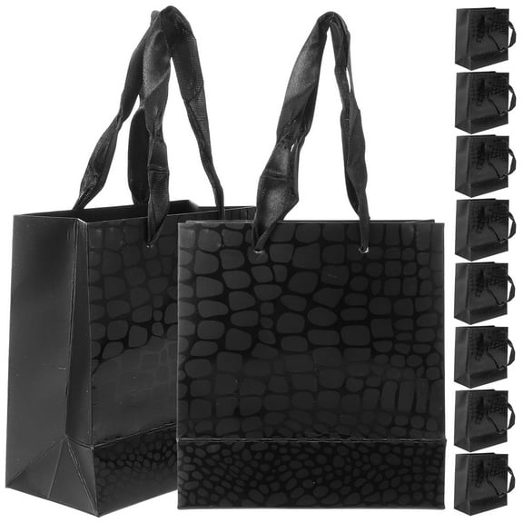 OUNONA 10 Pcs Party Favor Bag Welcome Bags for Wedding Guest Wrapping Uni Man Black