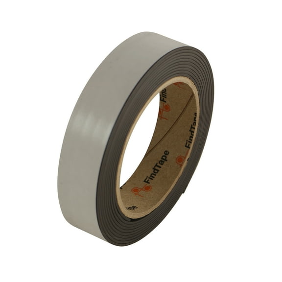 FindTape Indoor Magnetic Tape [Adhesive-Backed, 1/16" and 1/32" thickness] (MGSPI): 1 in. x 120 in. x 0.06 in. thick (Black)