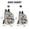 thumbnail image 2 of FORMRS Mini Backpack Purse for Women Travel Daypack Casual Shoulder Bag, Beige Plaid Lemon, 2 of 7
