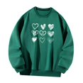 thumbnail image 4 of Sudadera para mujer Yinane Jersey con cuello redondo verde a la moda XL, 4 of 8