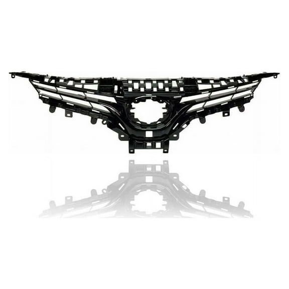 Grille - Compatible/Replacement for '18-20 Toyota Camry/Hybrid XLE - Main Upper, Black Frame Insert With Camera Hole, With Emblem Provision - 5310106A90 CAPA