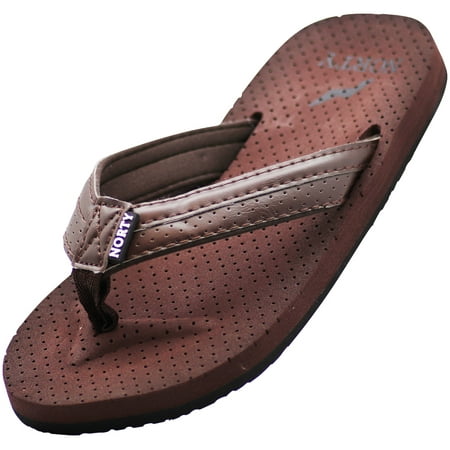 

NORTY Womens Flip Flops Adult Female Thong Sandals Brown - Runs 1 Size Small