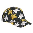 thumbnail image 3 of Kdxio Unisex Lilies Flowers Pattern Baseball Cap Unisex Washed Classic Adjustable Hat, 3 of 8