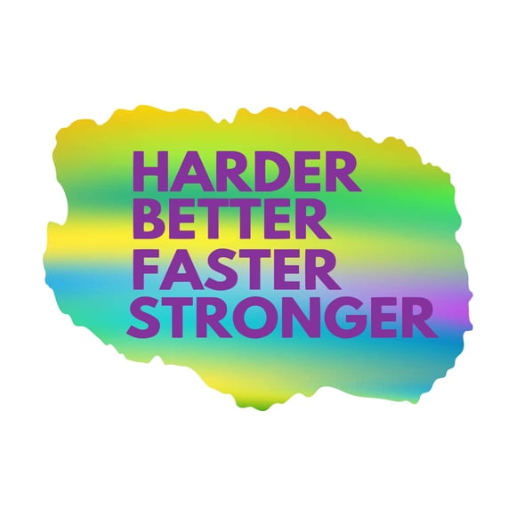 Harder Better Faster Stronger Motivational Healthy Lifestyle Vinyl Wall Quote Wall Art Sticker Designs Vinyl Stickers For Home House Walls Rooms Windows Bedroom Decoration Size (12x12 inch)