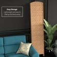 thumbnail image 5 of Red Lantern 7 ft. Tall Diamond Weave Room Divider - Natural - 4 Panel, 5 of 6