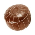 thumbnail image 2 of serony Handmade Boho Moroccan Pouf Cover Bohemian Decor Unstuffed Unfilled Dark Brown, 2 of 9