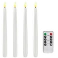 thumbnail image 1 of 4 Pcs Remote Flameless Candlesticks,Timer Battery Operated LED Taper Candles for ,Wedding Decoration White, 1 of 8