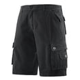 thumbnail image 5 of LEKWK Classic Cargo Shorts for Men Casual Summer Cotton Twill Relaxed Fit Outdoor Hiking Shorts with Flap Pockets Lightweight Work Everyday Wear Bottoms Black 34, 5 of 6