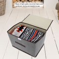 thumbnail image 3 of Caja de Almacenamiento de Ropa ANGGREK Organizador de Ropa Tela 2 uds Plegable Con Cubierta Gris, 3 of 8