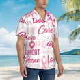 thumbnail image 5 of JUNZAN Breast Cancer Pink Ribbons Awareness (2) Pattern Hawaiian Shirt for Men,Summer Beach Casual Short Sleeve Button Down Shirts-Small, 5 of 9