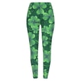 thumbnail image 4 of EHRWE High Waisted St.Patrick's Day Leggings for Women Shamrock 2024 Casual Stretchable Printed Tight Lifting Fitness Leggings Yoga Pants, 4 of 5