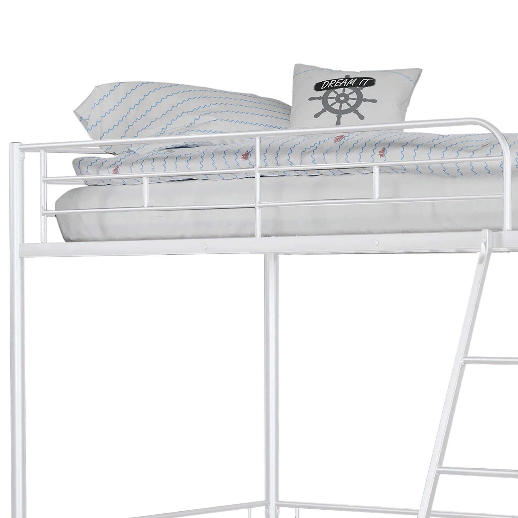 Furniture of America Amelia Kids White Twin Loft Bed
