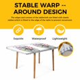 thumbnail image 4 of Yak Pink Flowers Table Cloths for 4 Foot Rectangle Tables, Elegant Pastoral Spring Floral Bathtub Patio Waterproof Elastic Fitted Tablecloths, Washable Rectangular Table Cover for Camping, 4 of 8
