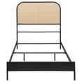 thumbnail image 3 of Amherst Radio Weave Rattan Metal Full Bed Black, 3 of 10