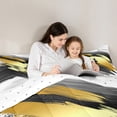 thumbnail image 5 of Homewish Black Golden Splash 2pcs Bedding Comforter Set For Teens Boys Girls,Abstract Graffiti Twin Comforter Sets,Vintage Aesthetic Breathable Bedding Set,Luxury Bedroom Decor,Reversible, 5 of 8