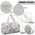 thumbnail image 7 of Garronmavis Cute Dalmatian Print Large Quilted Duffle Bag for Women, Travel Weekender Bag Overnight Gym Dance Bag with Pockets, Carry On Tote with Luggage Sleeve, 7 of 7