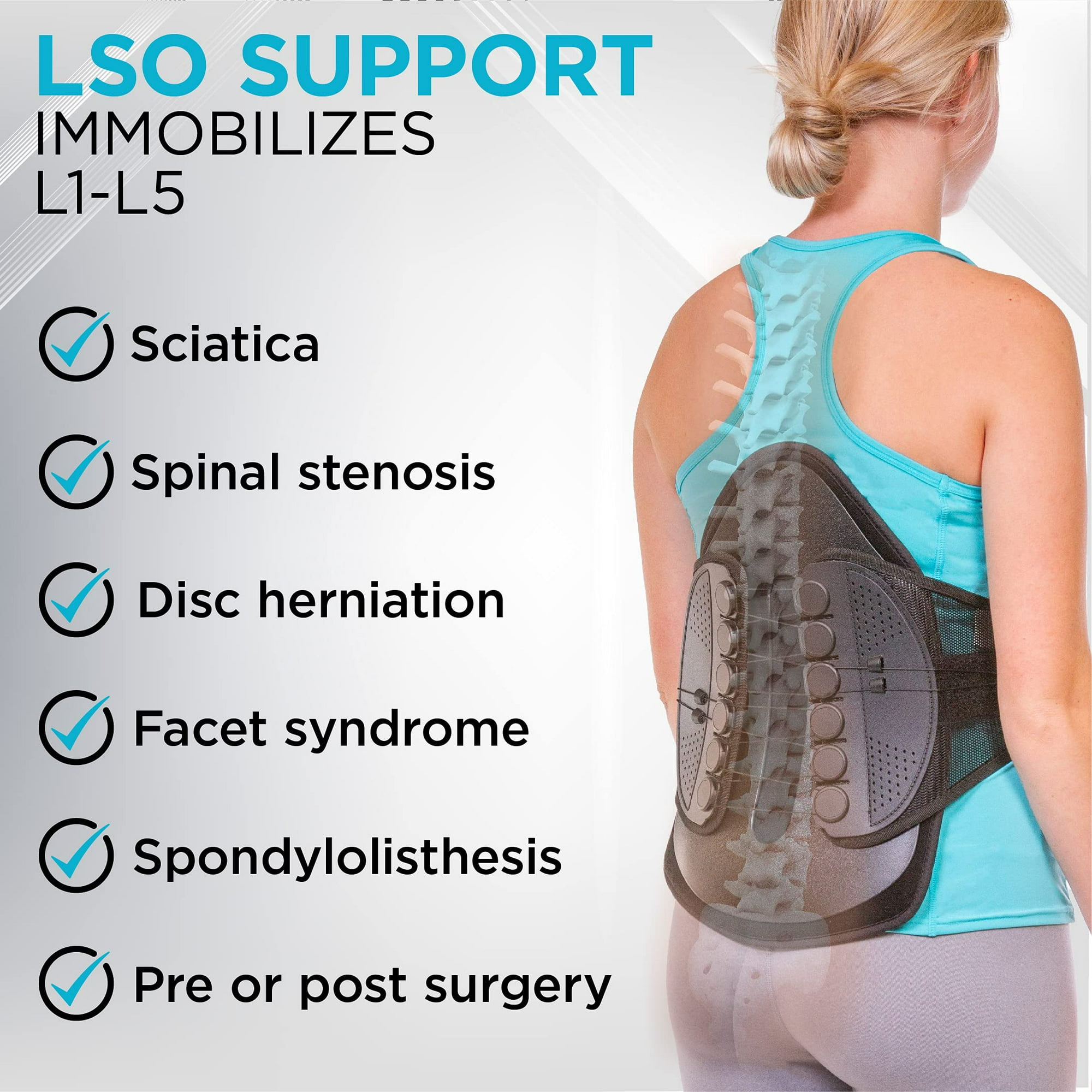 Spinal fusion back brace sale