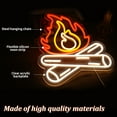 thumbnail image 3 of Fire Flame Neon Sign, Stove Fire led Light, light up sign for Bedroom Living Decor, Bonfire Campfire neon sign Gift for Gaming Room, Campfire decor, Camping decor, 3 of 8