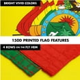 thumbnail image 5 of G128 Combo Pack: 6 Ft Tangle Free Spinning Flagpole (Black) & Bolivia Flag 3x5 Ft Printed 150D Polyester, Brass Grommets (Flag Included) Aluminum Flag Pole, 5 of 9