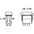 Sea Dog 420218-1 Illuminating Contura Rocker Switch, On/Off/On DPDT, 12V 20A 4 thumbnail image