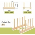 thumbnail image 2 of Estante de almacenamiento multifuncional, organizador de tabla de cortar de bambú de tamaño compacto para un secado rápido, material ecológico fácil de limpiar, se adapta perfectamente a espacios, 2 of 5