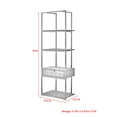 thumbnail image 5 of Nicole Miller Jaheim Faux Shagreen Bookshelf with 1 Drawer, Cream White/Gold, 5 of 5