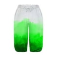 thumbnail image 7 of LADIGASU Women Solid Printing Elastic Waist Sports Casual Capris Pants With Side Pockets, 7 of 7