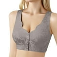 thumbnail image 1 of WZXFASHION Women's Underwire Bra With Front Clasp For Reducing Excess In The Armpit Area Bra Khaki XL, 1 of 7