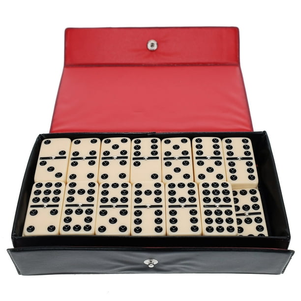 Set de dominó WE Games Double Nine con fichas Spinners Ivory