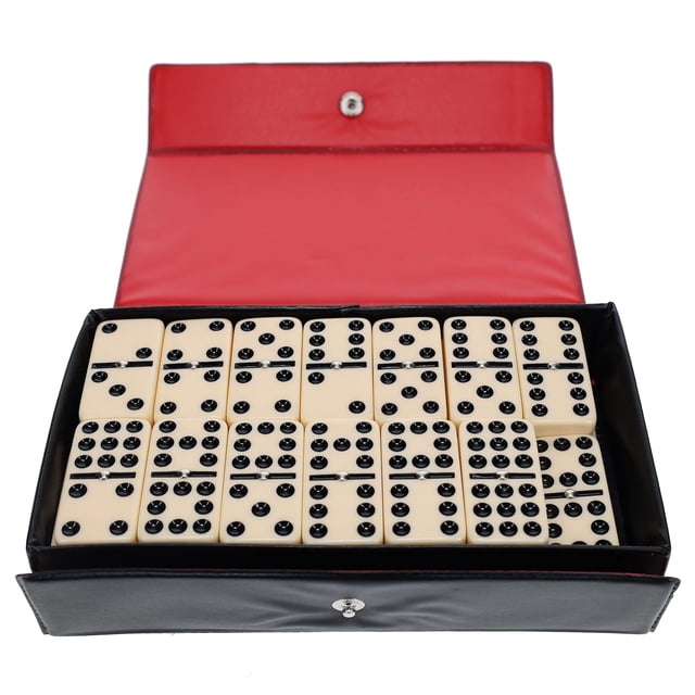 Set de dominó WE Games Double Nine con fichas Spinners Ivory