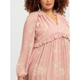 thumbnail image 6 of Jessica Simpson Women's Plus Calanthe Ruffle Mini Dress, Sizes 0X-4X, 6 of 7