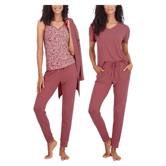 Live2Lounge Women's 4 Piece Essential Lounge, Rose, XS