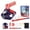 B, variant on Retractable Baseball Tee Set with Pitching Machine and Bat for Skill Development Outdoor Indoor Sports Training Game with 6 Balls, Red