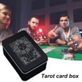 thumbnail image 4 of Tarot Card Box - Tarot Deck Holder | Tarot Deck Case | Tarot Card Accessories | Tarot Card Storage | Moon Sun Printed Tarot Card Holder Box | Card Storage Box | Metal Tarot Box | Jewelry Storage Box, 4 of 7