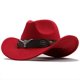 thumbnail image 3 of West-sombrero de vaquero para Hombre, gorro de lana negra para mujer, sombrero de Jazz para vaquera, sombrero grande para Hombre, 56-58Cm, 3 of 4