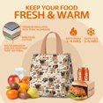 thumbnail image 5 of Pug and Footprint Insulated Lunch Bag for Women & Adults,Large Portable Soft Cooler Lunch Bag,Thermal Food Storage Tote with Pearl Cotton,8.66L,8.75x5.75x9.5 Inch, 5 of 6