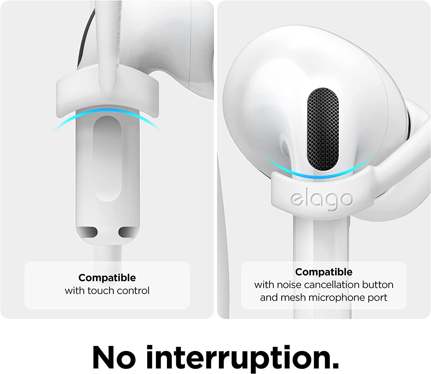 elago AirPods Pro Ear Hooks Designed for Apple AirPods Pro and Designed for AirPods  1 & 2 (White) [US Patent Registered] : : Electronics