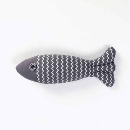Bite-resistant Linen Material Play Fish Pillow Interactive Kitty Cat Throw Toys Cat Supplies Pet Accessories Chew Training Toy GREEN
