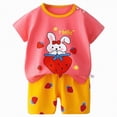 thumbnail image 4 of mgoYE Baby Boy Clothes 6-9 Months Baby Boy Outfits Sleeveless Patchwork T-Shirt + Shorts Set 2Pcs Summer Gift|Pink 3-4 Years, 4 of 4