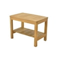 thumbnail image 2 of Grade-A Teak Wood Dublin Shower Seat 30" Outdoor Patio Stool Bench, 2 of 4