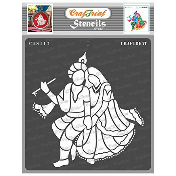 CrafTreat Indian God Stencils for Painting on Wood, Wall, Tile, Canvas