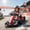 Red, variant on Aosom 24V 7.5 MPH Drifting Electric Go Kart with Adjustable Seat with Slow Start, Button Start, Music, Horn, Lights, for 6-12 Years, Green