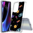 thumbnail image 2 of PaletteShield TPU Phone Case + Tempered Glass For Motorola Edge+ 2022/2023 & Edge 5G UW - Clear Bumper With Butterfly Design 2 of 3