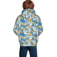 thumbnail image 2 of KLL Unisex Kids Boys Girls Hooded Pocket Pullover Hoodies-Flower and Sail Boat, 2 of 6
