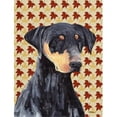 thumbnail image 1 of Carolines Treasures SC9217CHF 40 x 40 In. Doberman Fall Leaves Portrait Flag Canvas- House Size, 1 of 4
