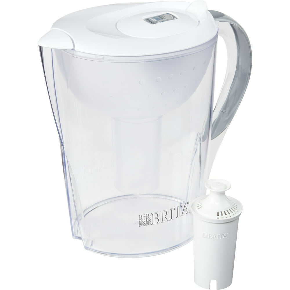 Brita Pacifica Water Filter Pitcher with Filter, 10 Cup White