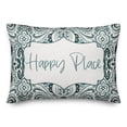 thumbnail image 2 of Creative Products Happy Place Teal and White Paisley Pattern 14x20 Indoor / Outdoor Pillow, 2 of 3