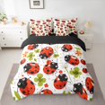 thumbnail image 2 of Manfei Ladybug 7-Piece Twin Bedding Sets,St.Patrick Day Bedding Comforter Set,Lucky Four Leaves Clover Sheet Sets For Girls Boys,Breathable Home Decor Reversible, 2 of 8