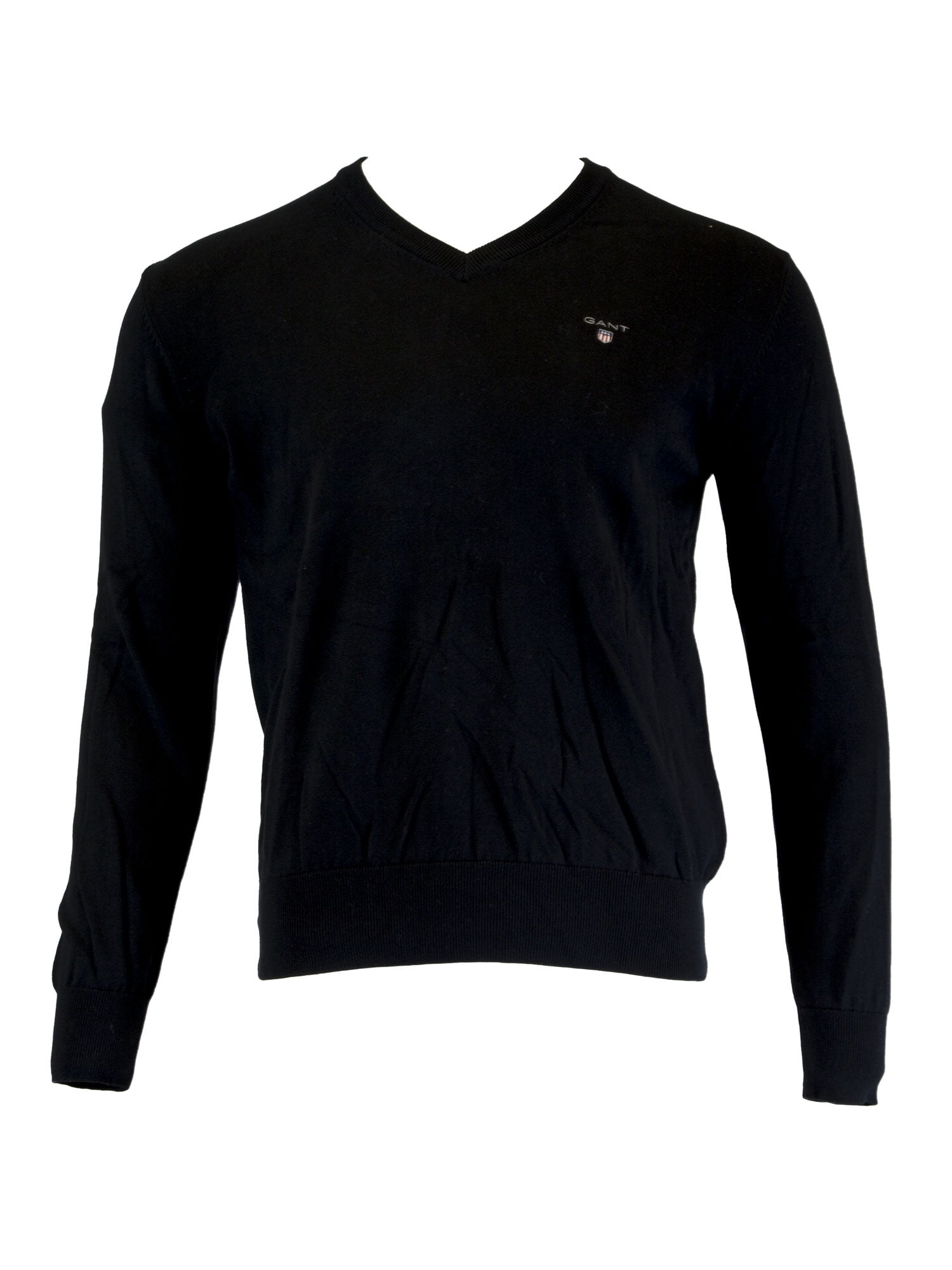 Gant Men's Stretch V-Neck Sweater, Medium, Black - Walmart.com